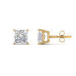 Load image into Gallery viewer, 0.50 To 5 Carat Princess Cut Lab Created Diamond Stud Earring For Women 14K Gold
