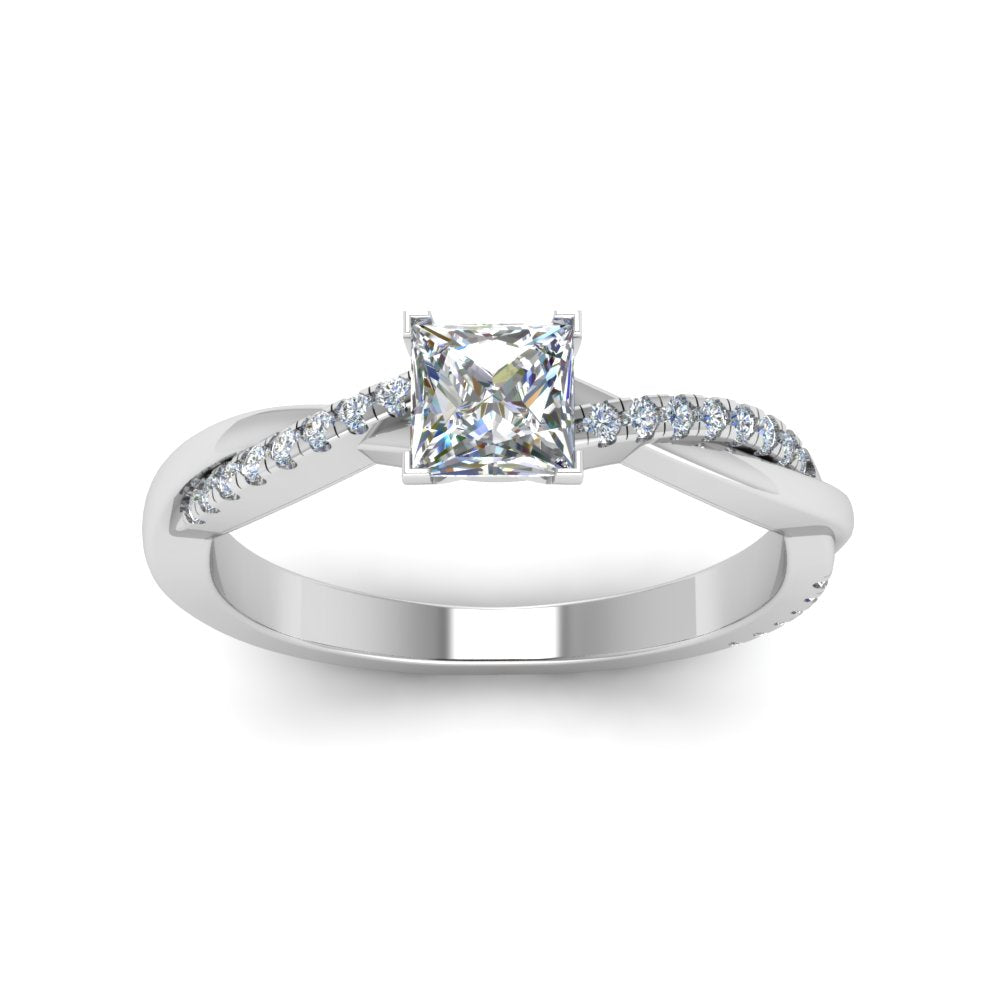 Infinity Style Lab Diamond Engagement Ring 14K Gold