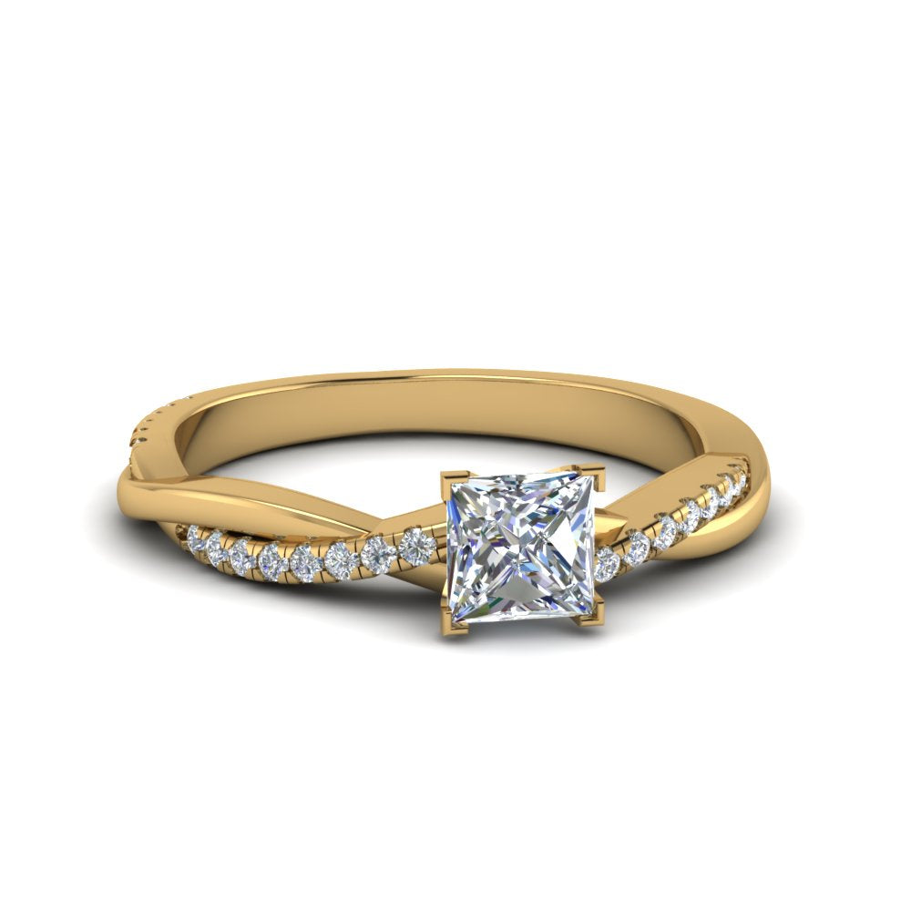 Infinity Style Lab Diamond Engagement Ring 14K Gold