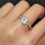 Load image into Gallery viewer, Infinity Style Lab Diamond Engagement Ring 14K Gold
