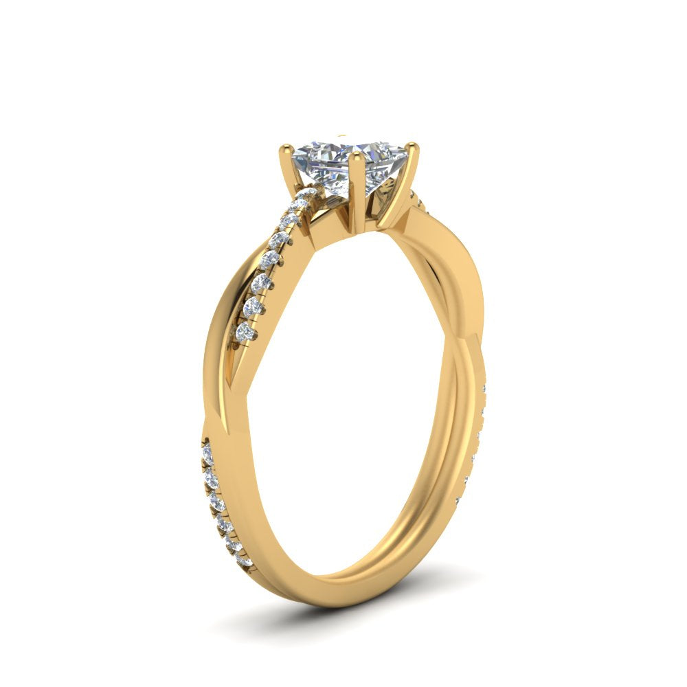 Infinity Style Lab Diamond Engagement Ring 14K Gold