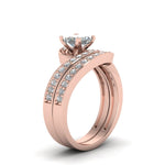 Load image into Gallery viewer, 1.42 Ct. Princess Lab Diamond Pave Swirl Bridal Set 14K Gold
