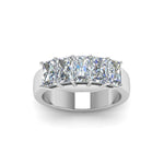 Load image into Gallery viewer, 0.50 To 5 Ct Radiant Cut Five Stone Wedding Band 14k Gold
