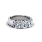 Load image into Gallery viewer, 0.50 To 5 Ct Radiant Cut Five Stone Wedding Band 14k Gold
