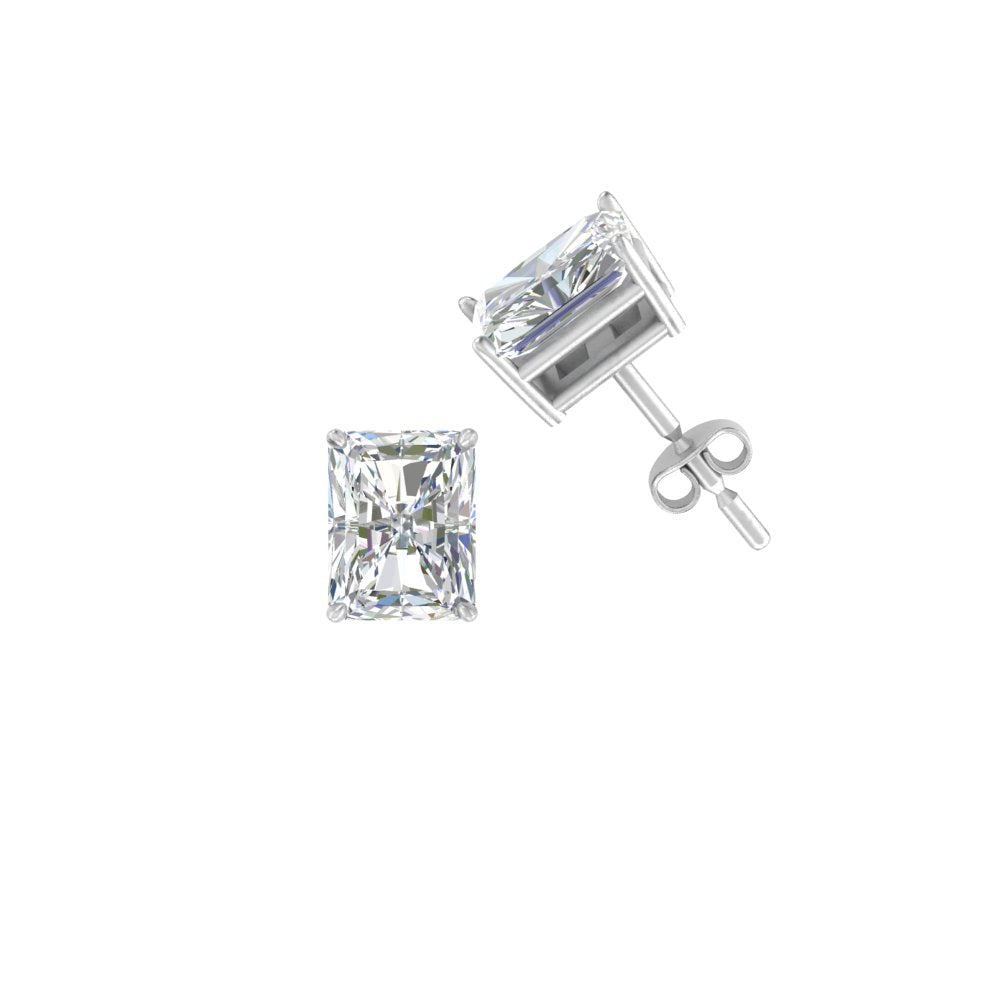 1/2 To 5 Carat Radiant Cut Lab Created Diamond Women Stud Earring 14K Gold