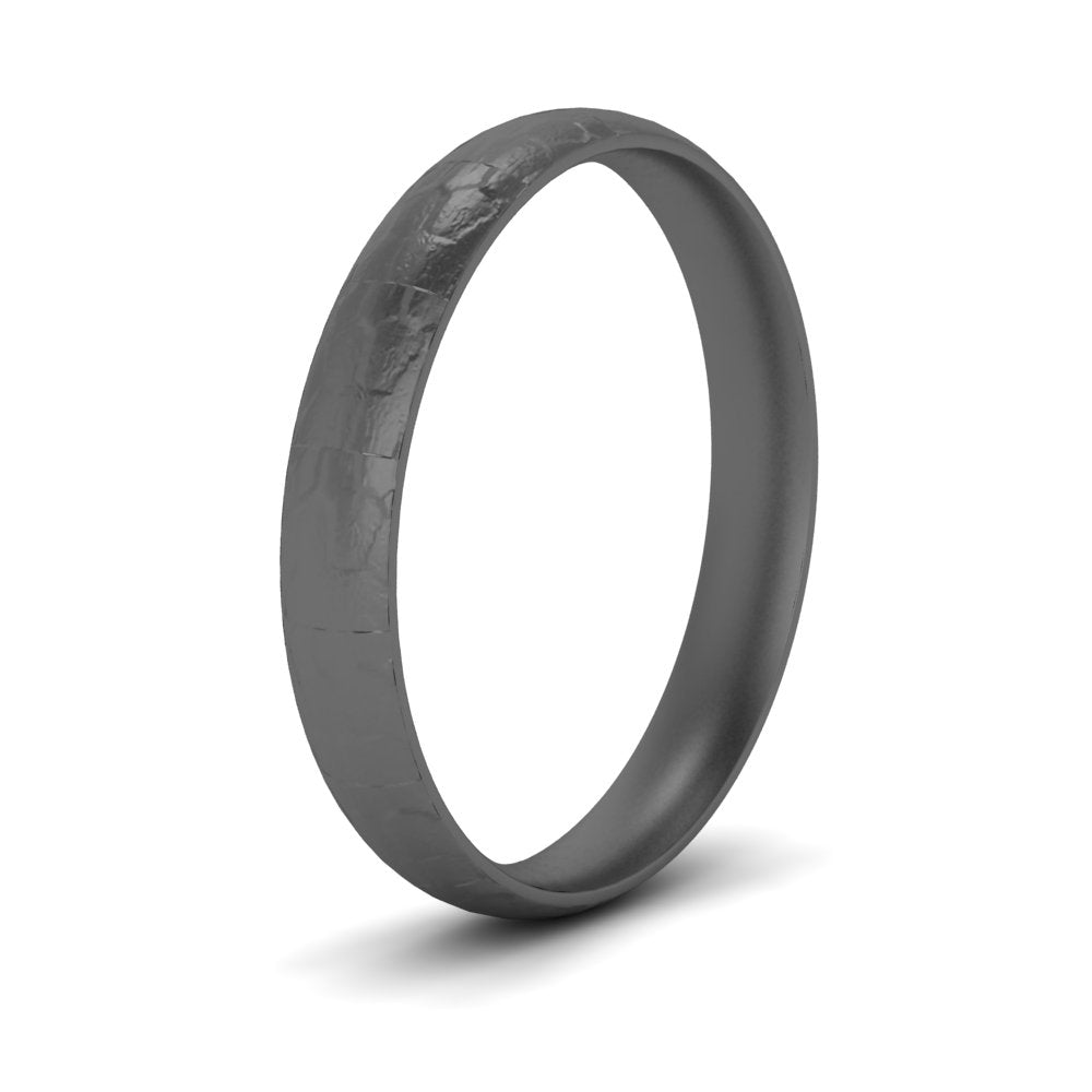 5 MM - 8 MM Lightweight Rock Texture Mens Wedding Band 14K Gold