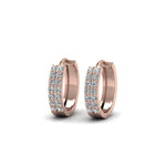 Load image into Gallery viewer, Wide Lab Diamond Hoop Earring For Women In 14K Gold
