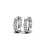 Load image into Gallery viewer, 0.20 Carat Lab Diamond Bezel Delicate Round Hoops Earrings For Women 14K Gold
