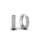 Load image into Gallery viewer, 0.20 Carat Lab Diamond Bezel Delicate Round Hoops Earrings For Women 14K Gold
