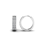 Load image into Gallery viewer, 0.20 Carat Lab Diamond Bezel Delicate Round Hoops Earrings For Women 14K Gold
