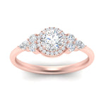 Load image into Gallery viewer, Lab Round Cut diamond Halo Engagement Rings 14K Rose Gold
