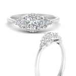 Load image into Gallery viewer, Lab Round Cut diamond Halo Engagement Rings 14K White Gold
