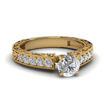 Load image into Gallery viewer, 3 Ct. Round Cut Lab Diamond Antique Engagement Ring
