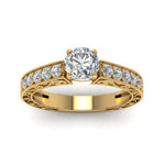 Load image into Gallery viewer, 3 Ct. Round Cut Lab Diamond Antique Engagement Ring
