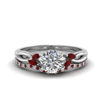 Load image into Gallery viewer, 0.83 Ct. Round And Marquise Lab Diamond Twisted Bridal Set 14K Gold
