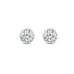 Load image into Gallery viewer, 0.25 To 5 Carat Lab Diamond Round Stud Bezel Set Earring For Women 14K Gold
