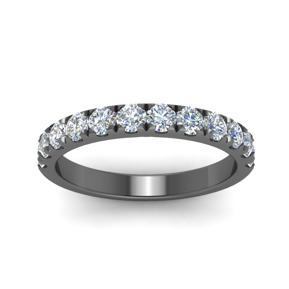 Half Eternity Scalloped Lab Diamond Ring 14K Gold