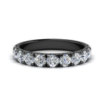 Load image into Gallery viewer, Half Eternity Scalloped Lab Diamond Ring 14K Gold
