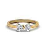 Load image into Gallery viewer, Simple 2 Heart Lab Diamond Promise Ring
