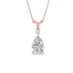 Load image into Gallery viewer, 1.25 Ctw Pear And Round Lab Diamond Simple Pendant For Women 14K Gold
