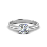 Load image into Gallery viewer, Knife Edge Solitaire Lab Diamond Ring 14K Gold
