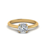 Load image into Gallery viewer, Knife Edge Solitaire Lab Diamond Ring 14K Gold
