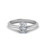 Load image into Gallery viewer, 0.50 To 5 Ct Solitaire Knife Edge Lab Diamond Ring 14K Gold
