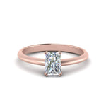 Load image into Gallery viewer, 0.50 To 5 Ct Solitaire Knife Edge Lab Diamond Ring 14K Gold
