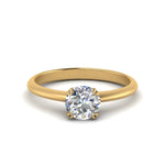 Load image into Gallery viewer, Knife Edge Solitaire Lab Diamond Ring 14K Gold
