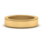 Load image into Gallery viewer, Flat Milgrain Stackable Mens Wedding Band In 4K Yellow Gold | Cuts &amp; Carat
