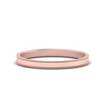 Load image into Gallery viewer, Flat Milgrain Stackable Mens Wedding Band In 14K Rose Gold | Cuts &amp; Carat
