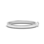 Load image into Gallery viewer, Flat Milgrain Stackable Mens Wedding Band In 14K White Gold | Cuts &amp; Carat
