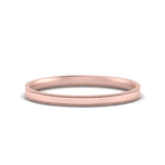 Load image into Gallery viewer, 2.5 MM  Flat Stack Stepped Edge Comfort Fit Mens Wedding Band 14K Rose Gold | Cuts &amp; Carat
