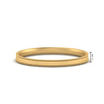 Load image into Gallery viewer, 2.5 MM  Flat Stack Stepped Edge Comfort Fit Mens Wedding Band 14K Yellow Gold | Cuts &amp; Carat
