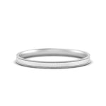 Load image into Gallery viewer, 2.5 MM  Flat Stack Stepped Edge Comfort Fit Mens Wedding Band 14K White Gold | Cuts &amp; Carat
