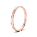 Load image into Gallery viewer, 3 MM Flat Stack Stepped Edge Comfort Fit Mens Wedding Band 14K Rose Gold | Cuts &amp; Carat
