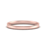 Load image into Gallery viewer, 3 MM Flat Stack Stepped Edge Comfort Fit Mens Wedding Band 14K Rose Gold | Cuts &amp; Carat
