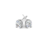 Load image into Gallery viewer, 1/2 To 5 Ctw Oval Basket Prong Lab Diamond Stud Earring 14K Gold
