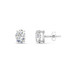 Load image into Gallery viewer, 1/2 To 5 Ctw Oval Basket Prong Lab Diamond Stud Earring 14K Gold
