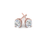 Load image into Gallery viewer, 1/2 To 5 Ctw Oval Basket Prong Lab Diamond Stud Earring 14K Gold
