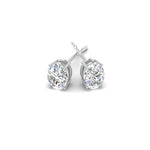 Load image into Gallery viewer, 1/2 To 5 Ctw Oval Basket Prong Lab Diamond Stud Earring 14K Gold
