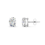 Load image into Gallery viewer, 1/2 To 5 Ctw Oval Basket Prong Lab Diamond Stud Earring 14K Gold
