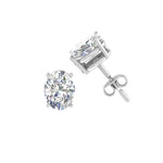 Load image into Gallery viewer, 1/2 To 5 Ctw Oval Basket Prong Lab Diamond Stud Earring 14K Gold
