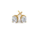 Load image into Gallery viewer, 1/2 To 5 Ctw Oval Basket Prong Lab Diamond Stud Earring 14K Gold
