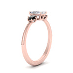 Load image into Gallery viewer, 14K Gold Radiant &amp; Round Cut Diamond 3 Stone Engagement Ring
