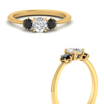 Load image into Gallery viewer, 14K Gold Round Cut Diamond 3 Stone Engagement Ring
