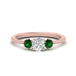 Load image into Gallery viewer, 14K Gold Round Cut Diamond 3 Stone Engagement Ring
