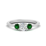 Load image into Gallery viewer, 14K Gold Round Cut Diamond 3 Stone Engagement Ring
