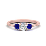 Load image into Gallery viewer, 14K Gold Round Cut Diamond 3 Stone Engagement Ring
