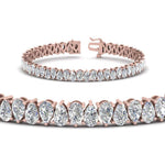 Load image into Gallery viewer, 7.50 To 20 Carat Pear Cut Lab Diamond Tennis Bracelet 14K Gold
